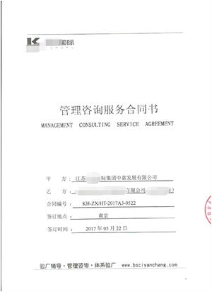 江苏XX国际集团中嘉发展有限公司与康华合作Costco-人权验厂咨询